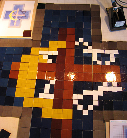 Glasbild Entstehung.