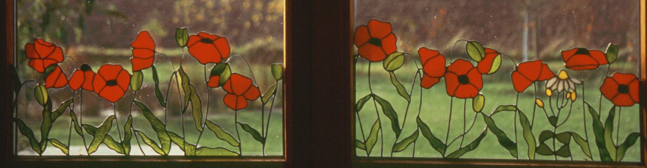 Fenstervorsatz Mohn.