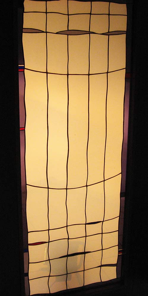 Glastür Hundertwasser.