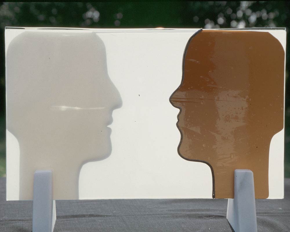 Interaktives Doppel-Glasbild - BEGEGNUNGEN